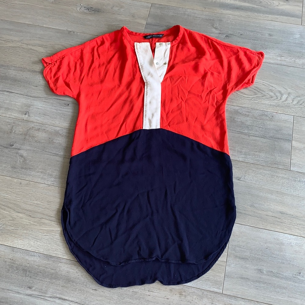 Zara Colour Block Dress Medium - Picture 1 of 5